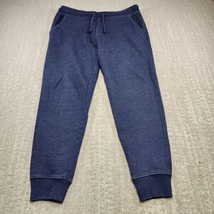 J crew joggers men medium authentic cotton fleece blue Taper slim